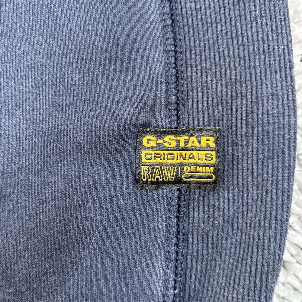 G-Star Raw Pullover Hoodie Men’s Small Navy Blue Activewear Gym Premium Running - Picture 7 of 9